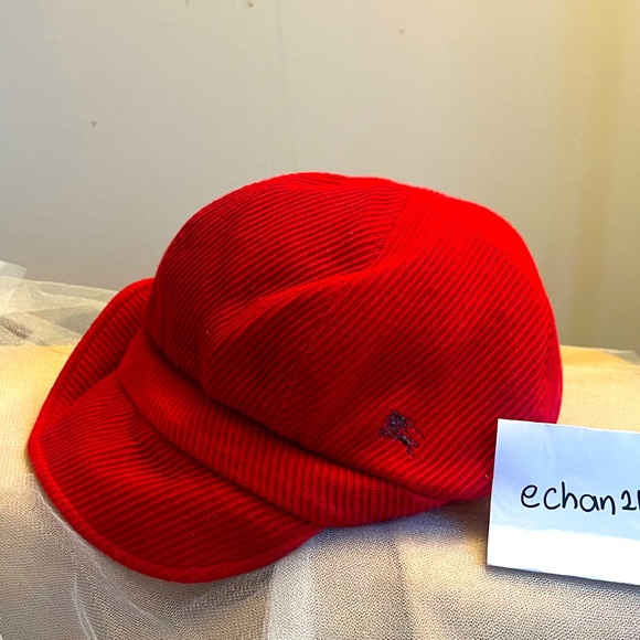 【☆JAPAN☆】Auth Burberry London Blue Label Red Hunting Cap/Hat (size 57 cm) - Picture 2 of 7